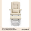 Tuscany Infant Nursery Glider & Ottoman White with Beige
