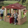Neat & Tidy Cottage II Brown Playhouse Plastic Kids Outdoor Toy