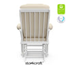 Tuscany Infant Nursery Glider & Ottoman White with Beige