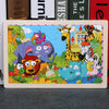 80PCS Wooden Educational Toys Educational Development Baby Kids Training Toys Children Animal Puzzle
