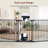 Pet Gates,  Dog Playpen 8Panel 198" Extra Wide 30" Tall Fireplace Fence Playard, Black