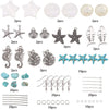 1 Box 10 Pair Starfish Seahorse Shell Turquoise Earring Making Kit Jewelry Making Supplies Kits