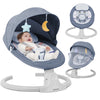 Baby Swing for Infants - APP Remote Bluetooth Control, 5 Speed Settings, 10 Lullabies, USB Plug (Blue)