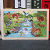 80PCS Wooden Educational Toys Educational Development Baby Kids Training Toys Children Animal Puzzle