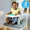 Deluxe Learn-To-Dine Feeding Seat, Ages 6 Months to 3 Years, Orange and Teal