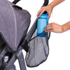 Side Sling Cargo Net - Stroller Organizer Accessory, Mesh Storage Bag, Universal Fit - Black
