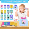 Talking Flash Cards Learning Toys for 1-6 Years Old Boys Girls, Educational Toddlers Toys for Kids,Speech Therapy Toys Autism Toys Christmas Birthday Gifts for Toddler Boys Girls (Blue)