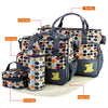 Imountek Baby Diaper Tote Stylish Nappy Messenger Insulated Bag 5 Piece Set Large Medium Handbag, Food/Bottle Bag, Gray