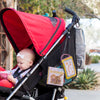 Side Sling Cargo Net - Stroller Organizer Accessory, Mesh Storage Bag, Universal Fit - Black
