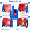 4-To-Score Giant Game Set 4-In-A-Row Connect Game with Storage Net for Kids & Adult