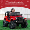 Jumbo 12V Kids Electric Ride on Car with Parent Remote, Seat Harness, 65 Lb Capacity - Red