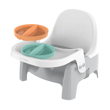Deluxe Learn-To-Dine Feeding Seat, Ages 6 Months to 3 Years, Orange and Teal