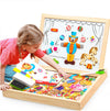 Wooden Magnetic Puzzle Toys Children 3D Puzzle Box Figure Animals Circus Writing Drawing Board Learning Education Toys for Kids