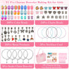 91 Pcs Charms Bracelets Making Kit Including Snake Chains, DIY Gift for Kids, Jewelry Making Supplies for Arts and Crafts for Teen Girls Ages 6-12