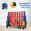 4-To-Score Giant Game Set 4-In-A-Row Connect Game with Storage Net for Kids & Adult