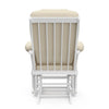 Tuscany Infant Nursery Glider & Ottoman White with Beige