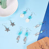 1 Box 10 Pair Starfish Seahorse Shell Turquoise Earring Making Kit Jewelry Making Supplies Kits