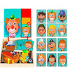 Wooden Magnetic Puzzle Toys Children 3D Puzzle Box Figure Animals Circus Writing Drawing Board Learning Education Toys for Kids