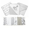 Bath Hooded Towels & Washcloths Set for Babies, 23-Piece Gift Set, Gray Lion