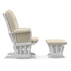 Tuscany Infant Nursery Glider & Ottoman White with Beige