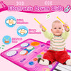 Musical Toys Baby Piano Mat 1 Year Old Girls Toys, Keyboard & Drum Musical Mat, Gifts for 1 2 3 Years Old Girls, Music Sensory Play Mat Toys for Girls Ages 1 2 3 4