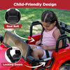 Jumbo 12V Kids Electric Ride on Car with Parent Remote, Seat Harness, 65 Lb Capacity - Red