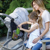 Side Sling Cargo Net - Stroller Organizer Accessory, Mesh Storage Bag, Universal Fit - Black