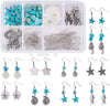 1 Box 10 Pair Starfish Seahorse Shell Turquoise Earring Making Kit Jewelry Making Supplies Kits