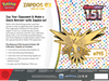 Pokemon Trading Card Games Scarlet & Violet 3.5 151 Collection Zapdos Ex - 4 Pokemon Tgc Scarlet & Violet—151 Booster Packs