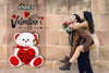 Happy Valentine’S Day Stuffed Teddy Bear- Teddy Bear to Gift for Valentine’S Day for Couples- White Valentines Teddy Bear with Heart Pillow - 11.81” / 30 Cm.