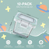 Glass Baby Food Storage Containers, 12 Pack 5Oz Small Glass Jars with Graduated Scale, Baby Food Storage Jars with Snap Locking Lids, Food Containers Friendly in Microwave, Oven, Freezer, Dishwasher