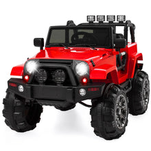 Jumbo 12V Kids Electric Ride on Car with Parent Remote, Seat Harness, 65 Lb Capacity - Red