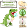 23.6" Green Dinosaur Stuffed Animal Mommy Dinosaur with 3 Baby Plush Toys