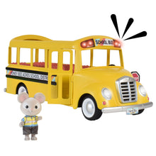 Sunshine School Bus – Vehicle Toy with Lights & Sounds, Opening Doors, and Mouse Figure – Pretend Play Dolls for Kids Ages 3+