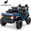 Ford Bronco Raptor Electric Ride on Toy Car for Toddler Kids, 12V Battery Powered Ride on Cars W/Remote Control, Bluetooth & Lights, Blue