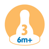 Natural Flow Level 3 Narrow Baby Bottle Silicone Nipple, Medium Flow, 3M+, 100% Silicone Bottle Nipple, 2-Pack