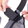 Side Sling Cargo Net - Stroller Organizer Accessory, Mesh Storage Bag, Universal Fit - Black