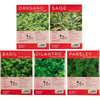 : Culinary Herb Collection - DIY Biosphere Terrarium Starter Kit, Grow 5 Different Delicious Herb Plants, Kitchen Window Indoor Garden