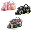Imountek Baby Diaper Tote Stylish Nappy Messenger Insulated Bag 5 Piece Set Large Medium Handbag, Food/Bottle Bag, Gray
