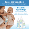 Natural Flow Level 3 Narrow Baby Bottle Silicone Nipple, Medium Flow, 3M+, 100% Silicone Bottle Nipple, 2-Pack