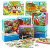 80PCS Wooden Educational Toys Educational Development Baby Kids Training Toys Children Animal Puzzle