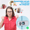 Child Proof Refrigerator Lock 6-Pack, Baby Safety Locks for Fridges, Cabinets, Drawers, Double Doors and More, French Fridge Door Lock Protect Babies from Fridge Accidents, Durable(Gray)