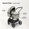 Wiz 2-In-1 Baby Stroller with Bassinet Mode, Reversible Seat and Large Canopy, Khaki, 22.3LB, Unisex