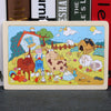 80PCS Wooden Educational Toys Educational Development Baby Kids Training Toys Children Animal Puzzle