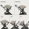 Wiz 2-In-1 Baby Stroller with Bassinet Mode, Reversible Seat and Large Canopy, Khaki, 22.3LB, Unisex
