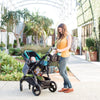 Side Sling Cargo Net - Stroller Organizer Accessory, Mesh Storage Bag, Universal Fit - Black