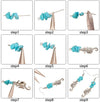 1 Box 10 Pair Starfish Seahorse Shell Turquoise Earring Making Kit Jewelry Making Supplies Kits