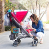 Side Sling Cargo Net - Stroller Organizer Accessory, Mesh Storage Bag, Universal Fit - Black