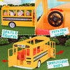 Sunshine School Bus – Vehicle Toy with Lights & Sounds, Opening Doors, and Mouse Figure – Pretend Play Dolls for Kids Ages 3+