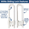 Sliding Child Safety Cabinet Locks (6 Pack) | Baby Proof Cabinet Locks
